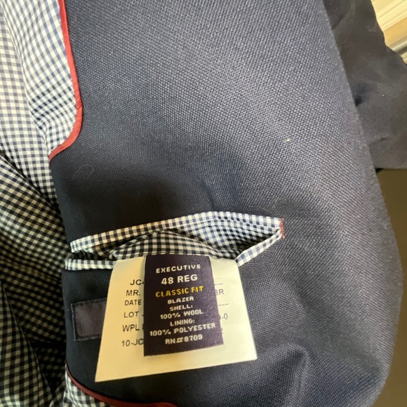 NWT Stafford Executive Classic Fit Blazer Navy Wool Men 48 REG Gold‎ Buttons - Picture 14 of 14